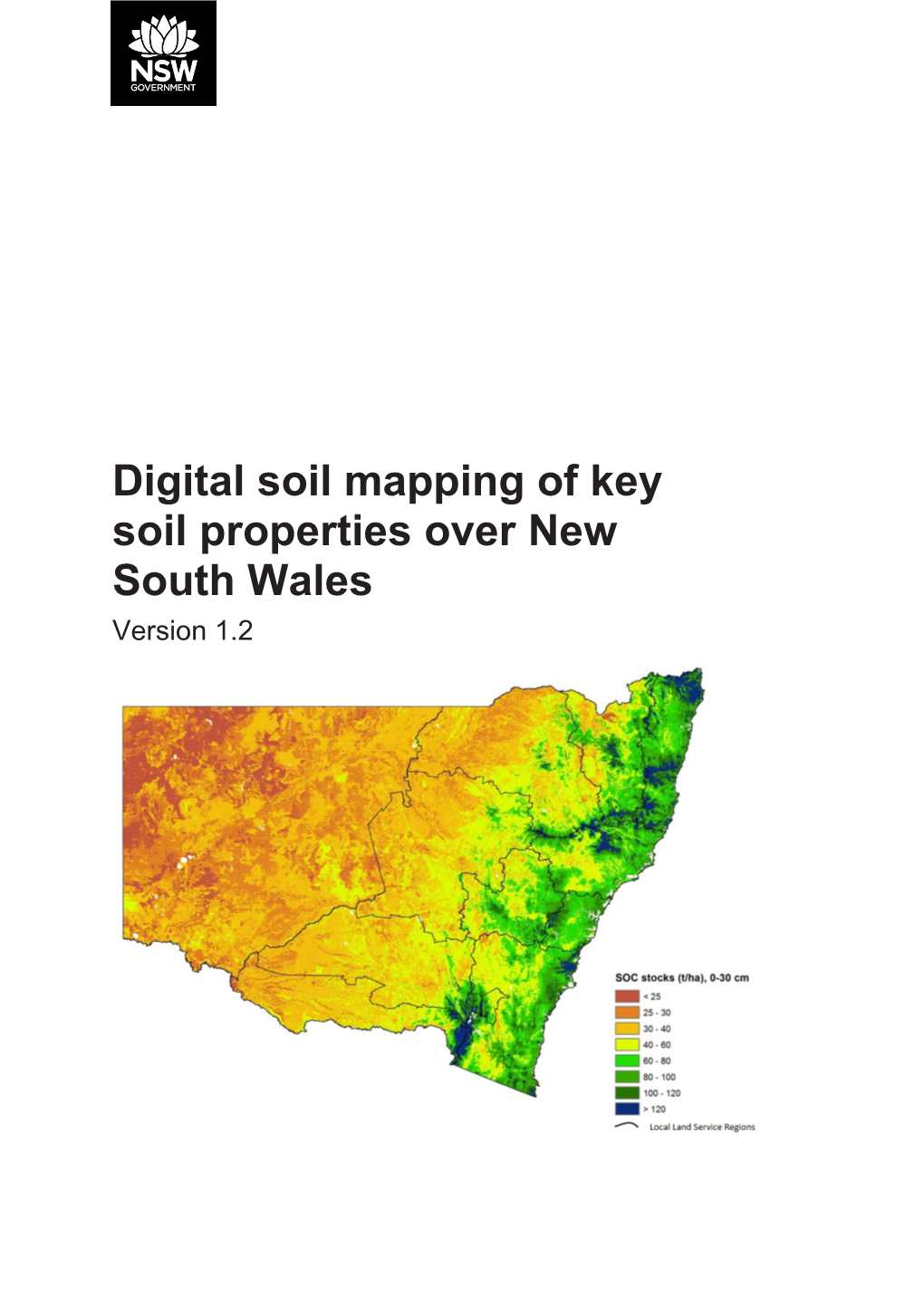Digital Soil Mapping of Key Soil Properties Over New South Wales Version 1.2
