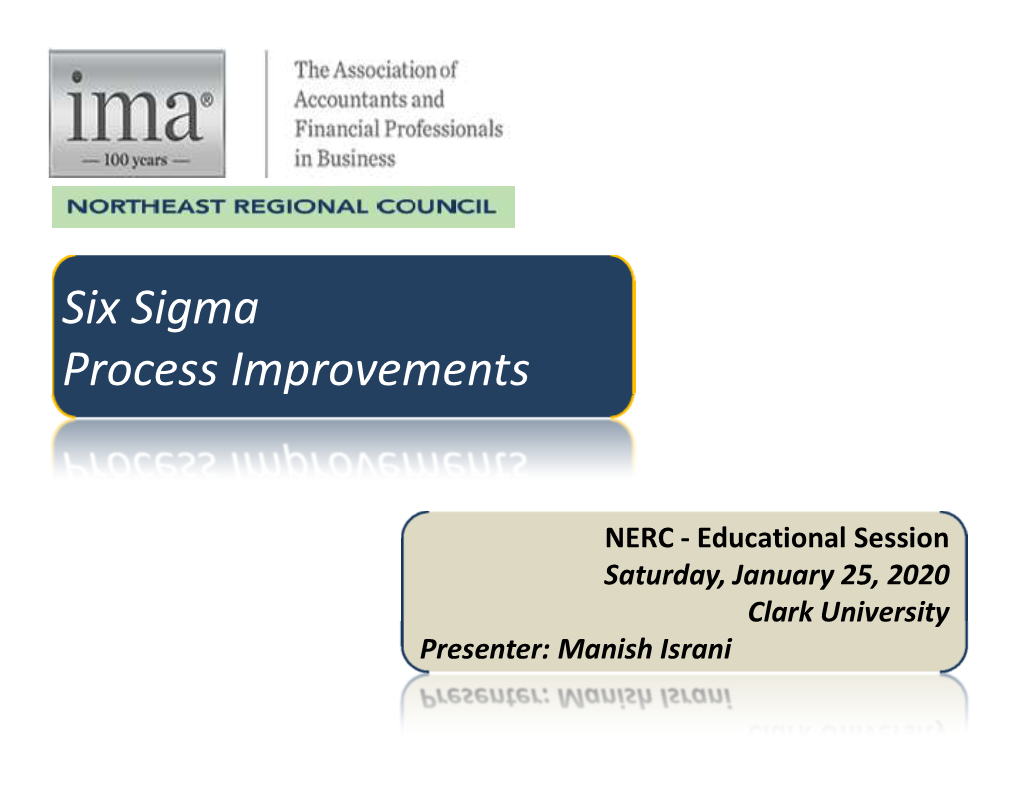 Six Sigma Process Improvements