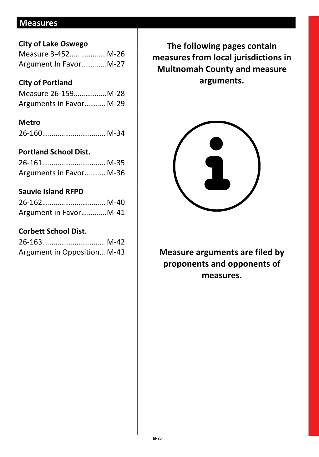 CITY of PORTLAND Measure 26-159