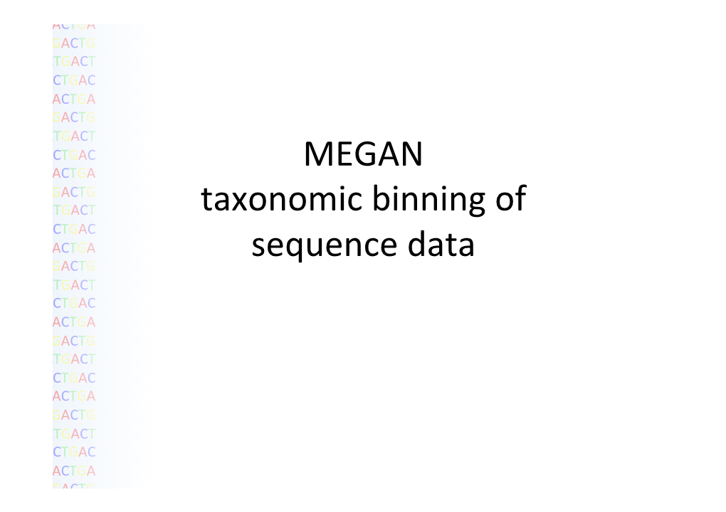 Presentation on MEGAN