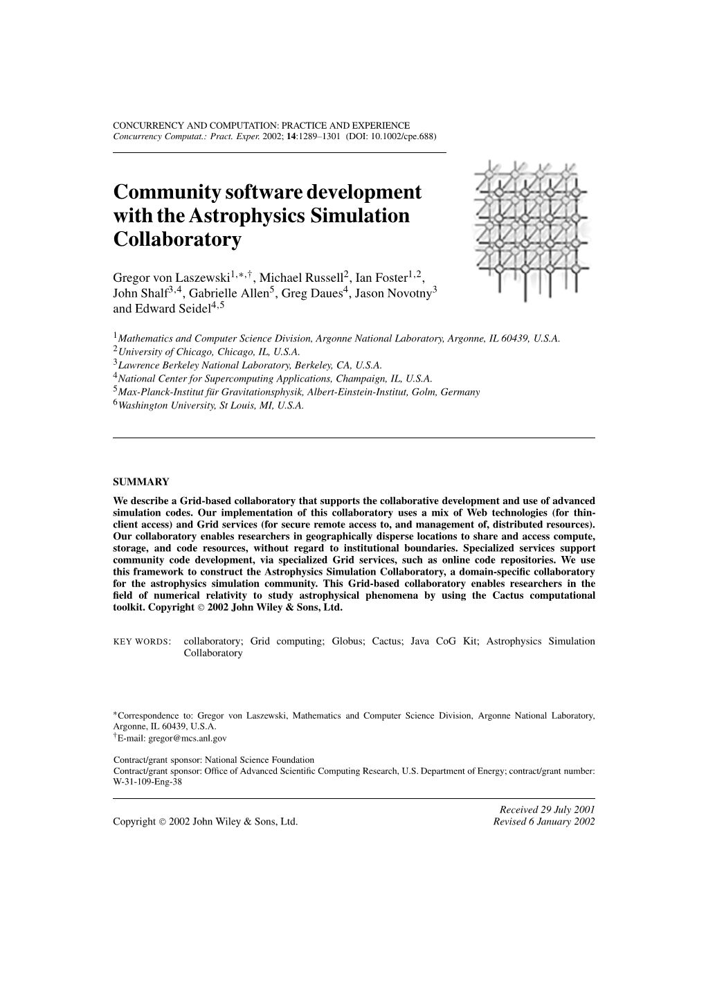 Community Software Development with the Astrophysics Simulation Collaboratory