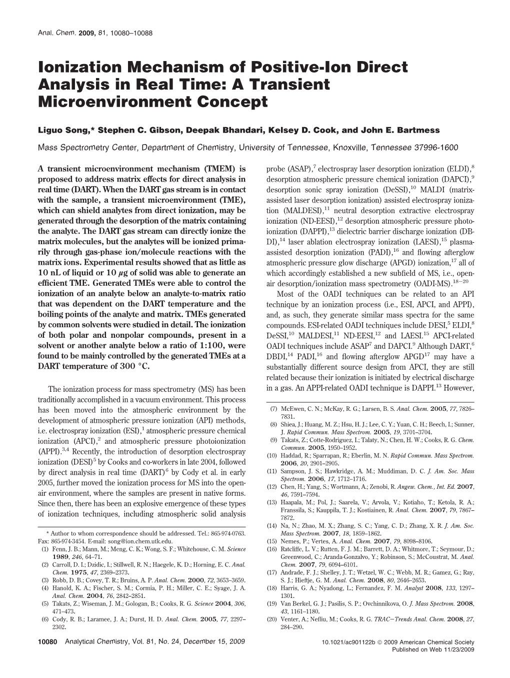 Ionization Mechanism of Positive-Ion Direct Analysis in Real Time: a Transient Microenvironment Concept