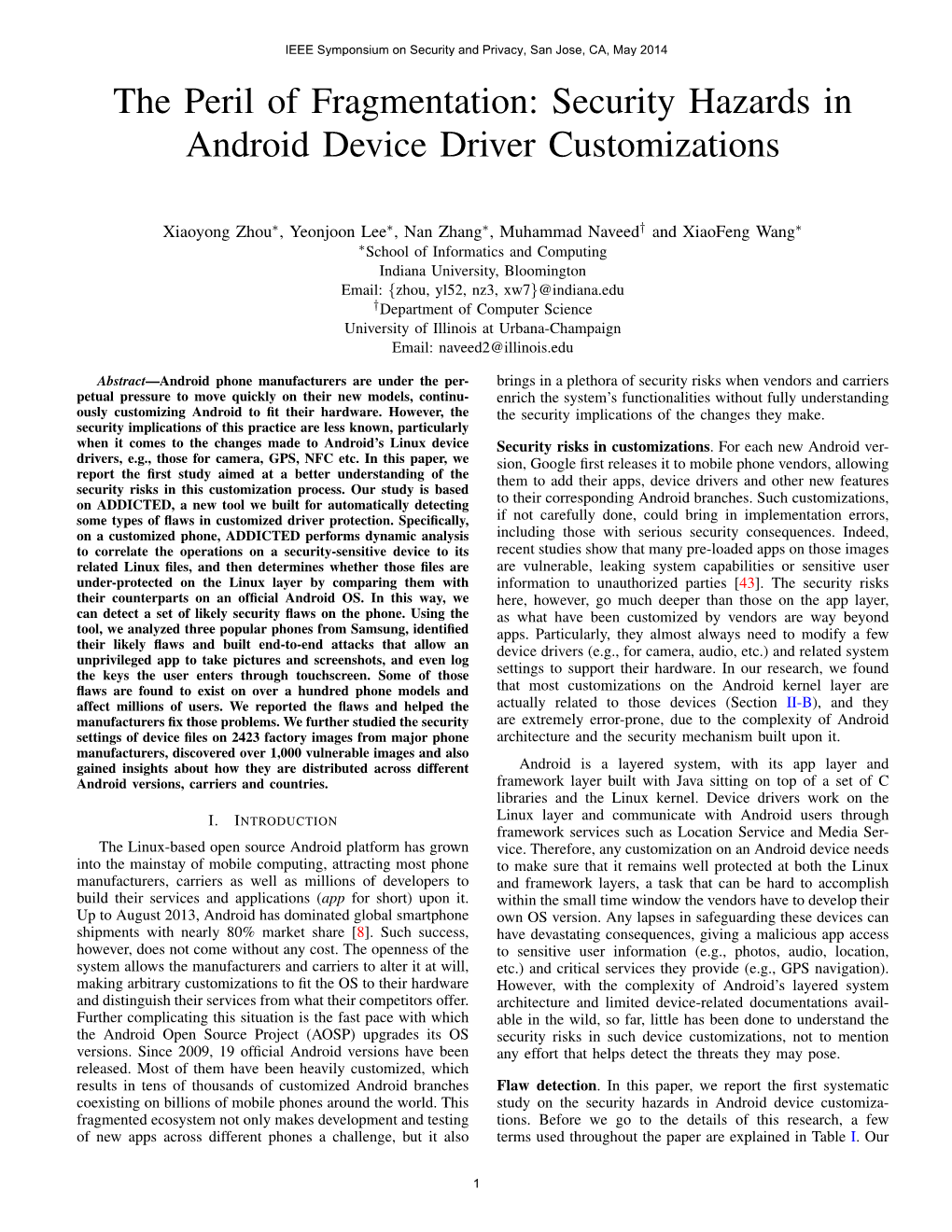 The Peril of Fragmentation: Security Hazards in Android Device Driver Customizations