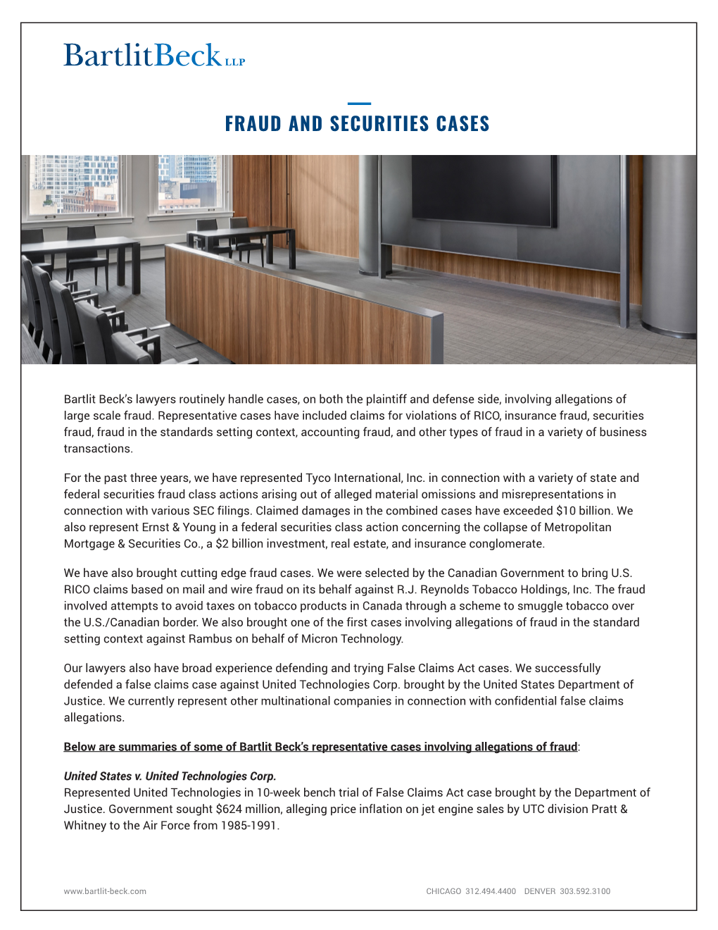 Fraud and Securities Cases