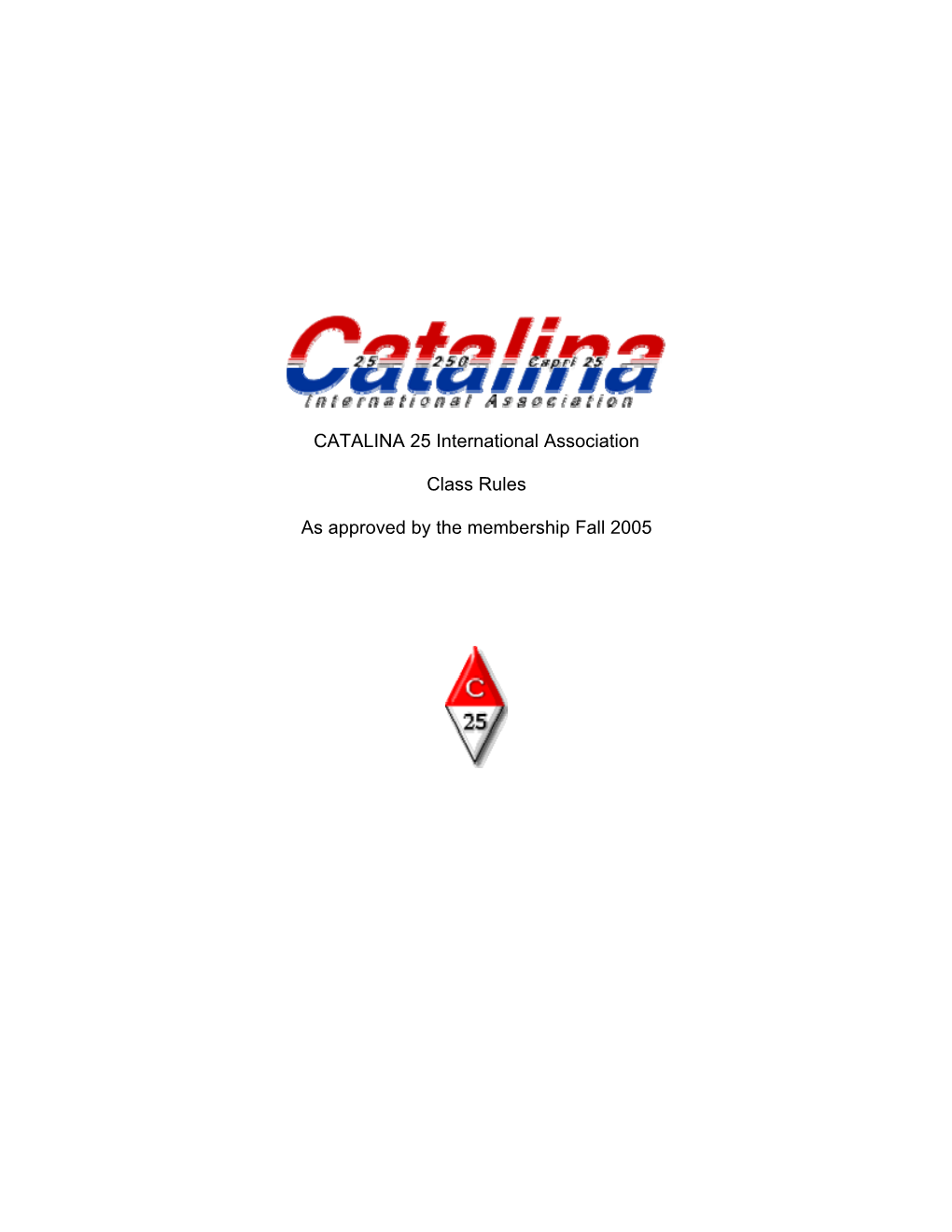 Catalina 25 Design Class Rules