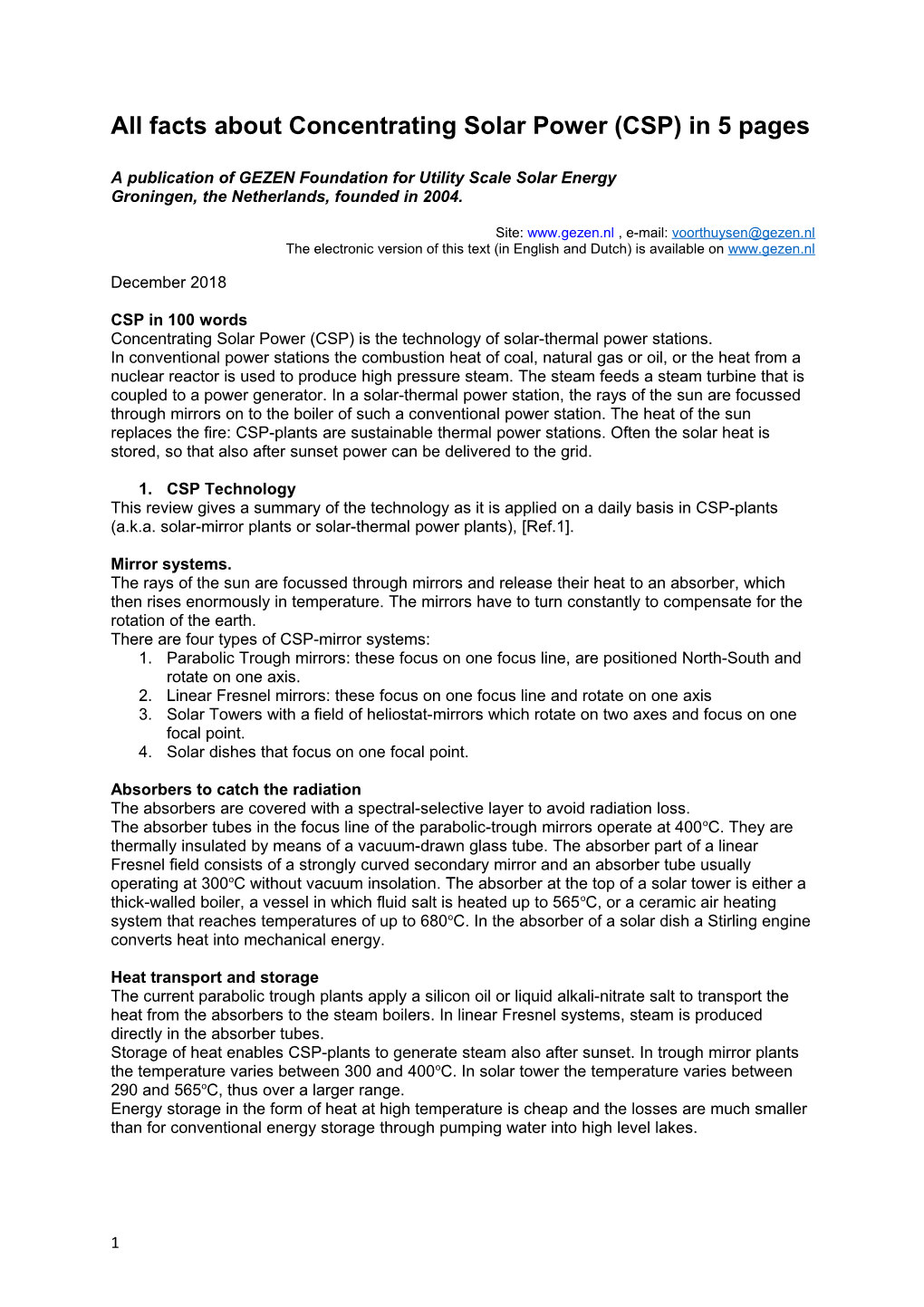 All Facts About Concentrating Solar Power (CSP) in 5 Pages