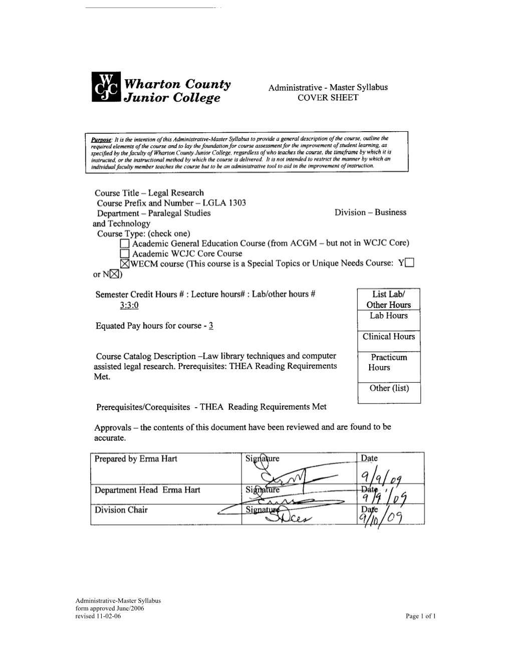 LGLA 1303 Legal Research