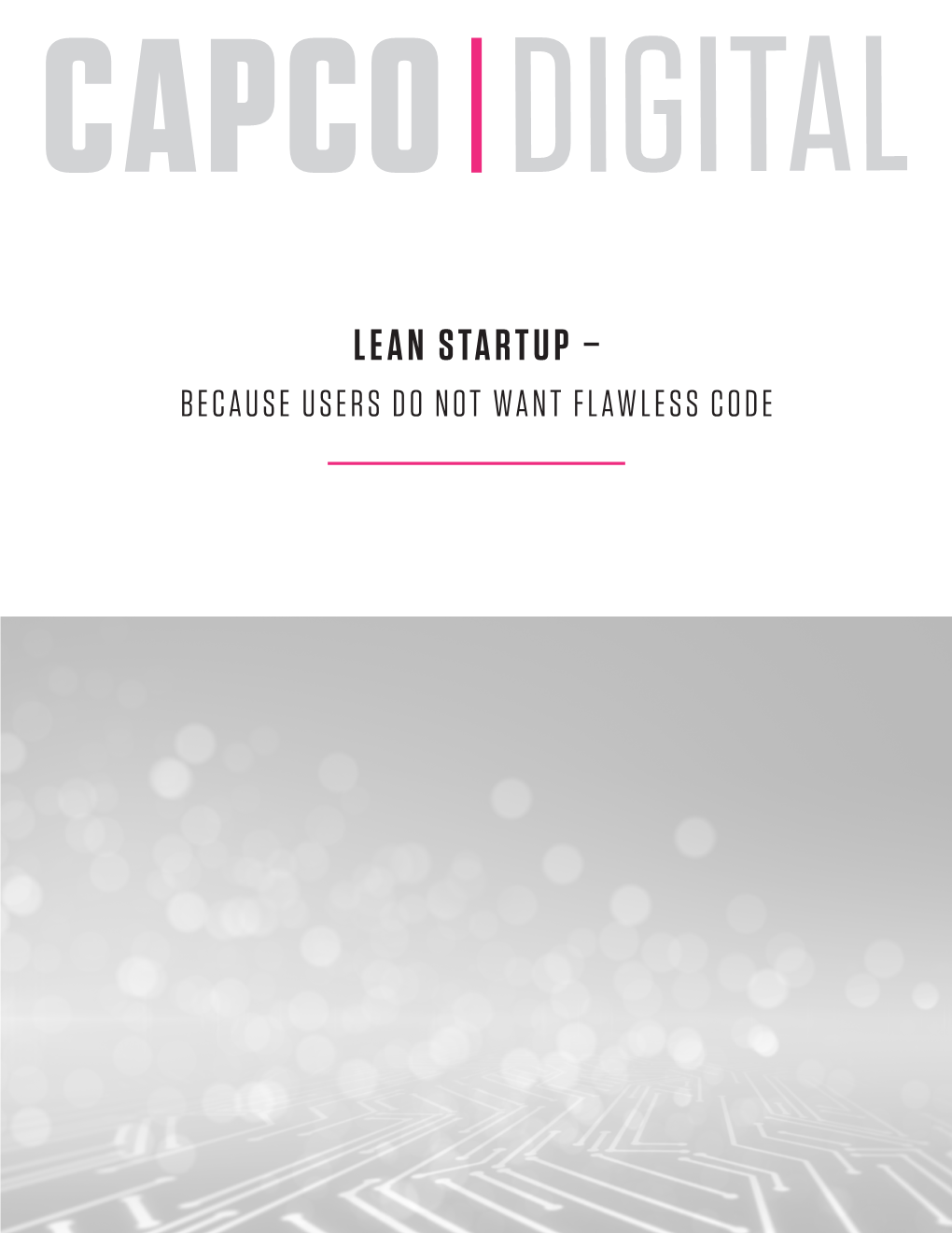 Lean Startup – Because Users Do Not Want Flawless Code 1