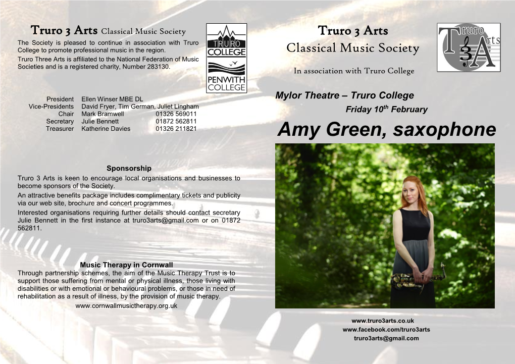 Amy Green, Saxophone