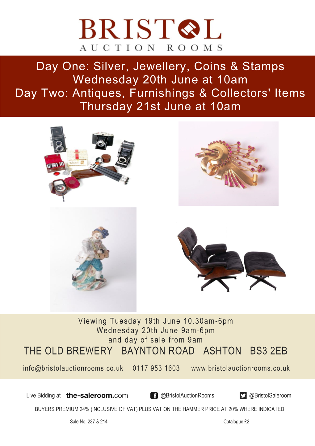 Silver, Jewellery, Coins & Stamps Wednesday 20Th June at 10Am Day