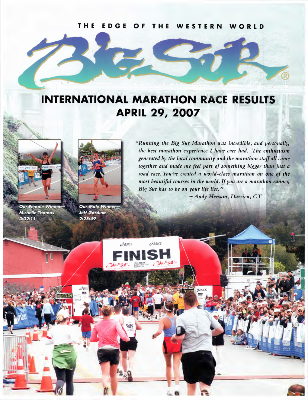 International Marathon Race Results April 29, 2007