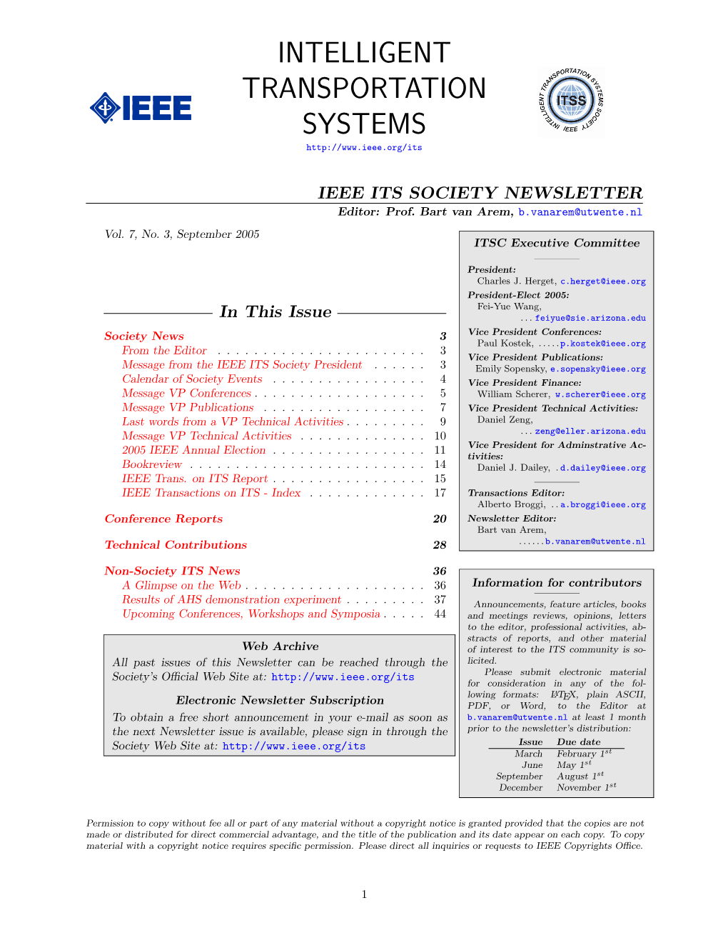 Intelligent Transportation Systems