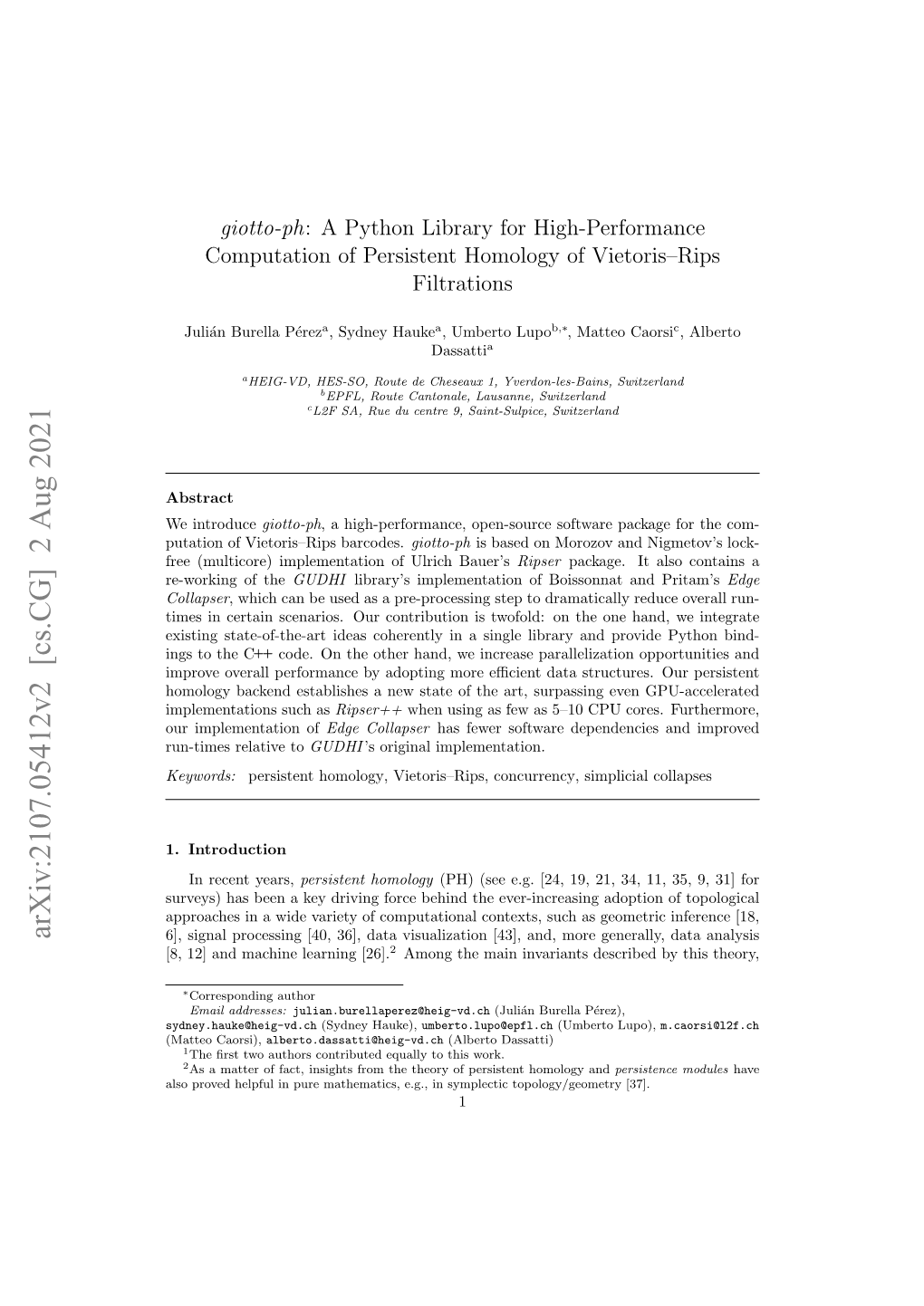 A Python Library for High-Performance Computation of Persistent Homology of Vietoris–Rips Filtrations