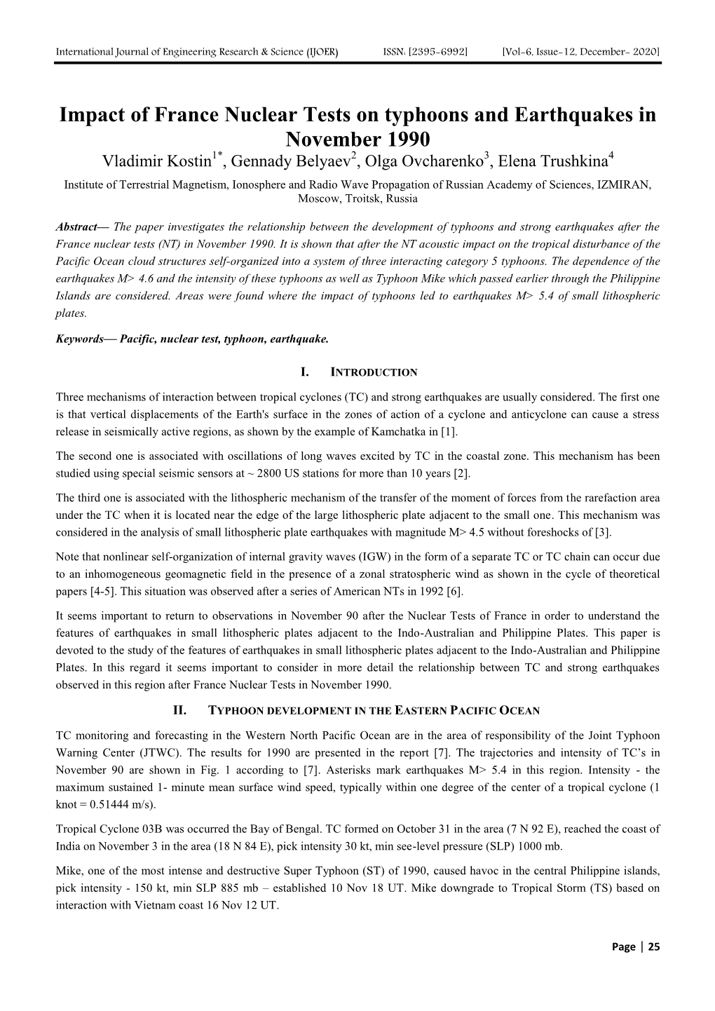 Impact of France Nuclear Tests on Typhoons and Earthquakes In