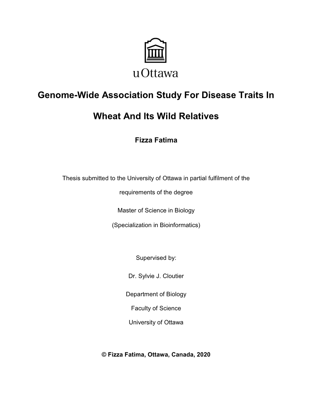 Genome-Wide Association Study for Disease Traits in Wheat and Its