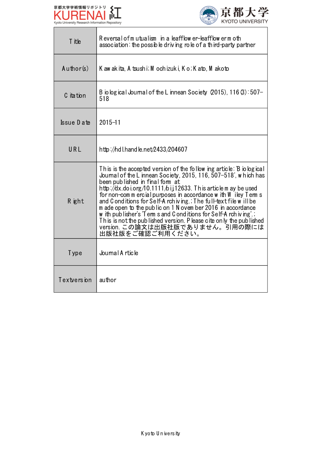 The Possible Driving Role of a Third-Party Partner Auth