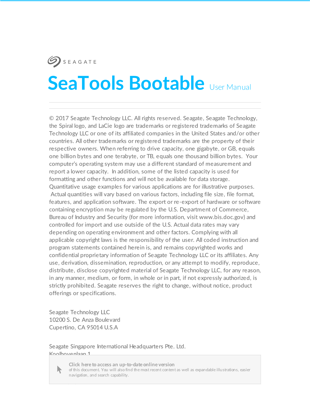 Seatools Bootable User Manual