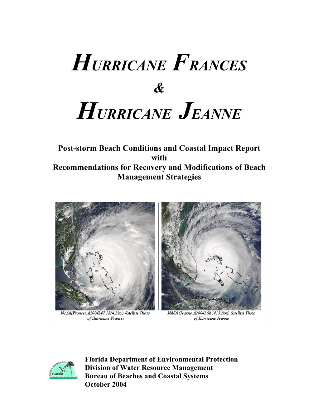 Hurricanes Frances & Jeanne Report