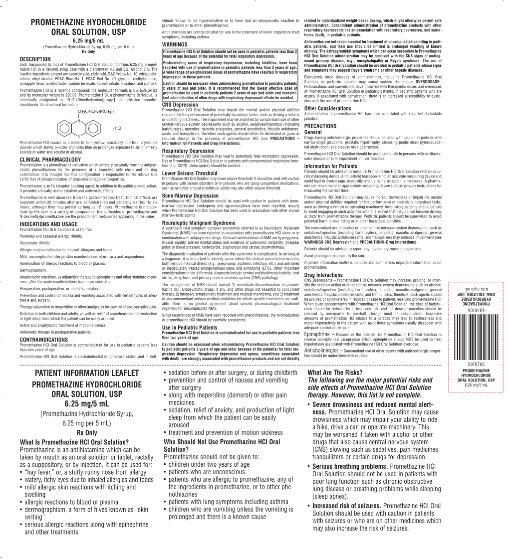 Promethazine Hydrochloride Oral Solution