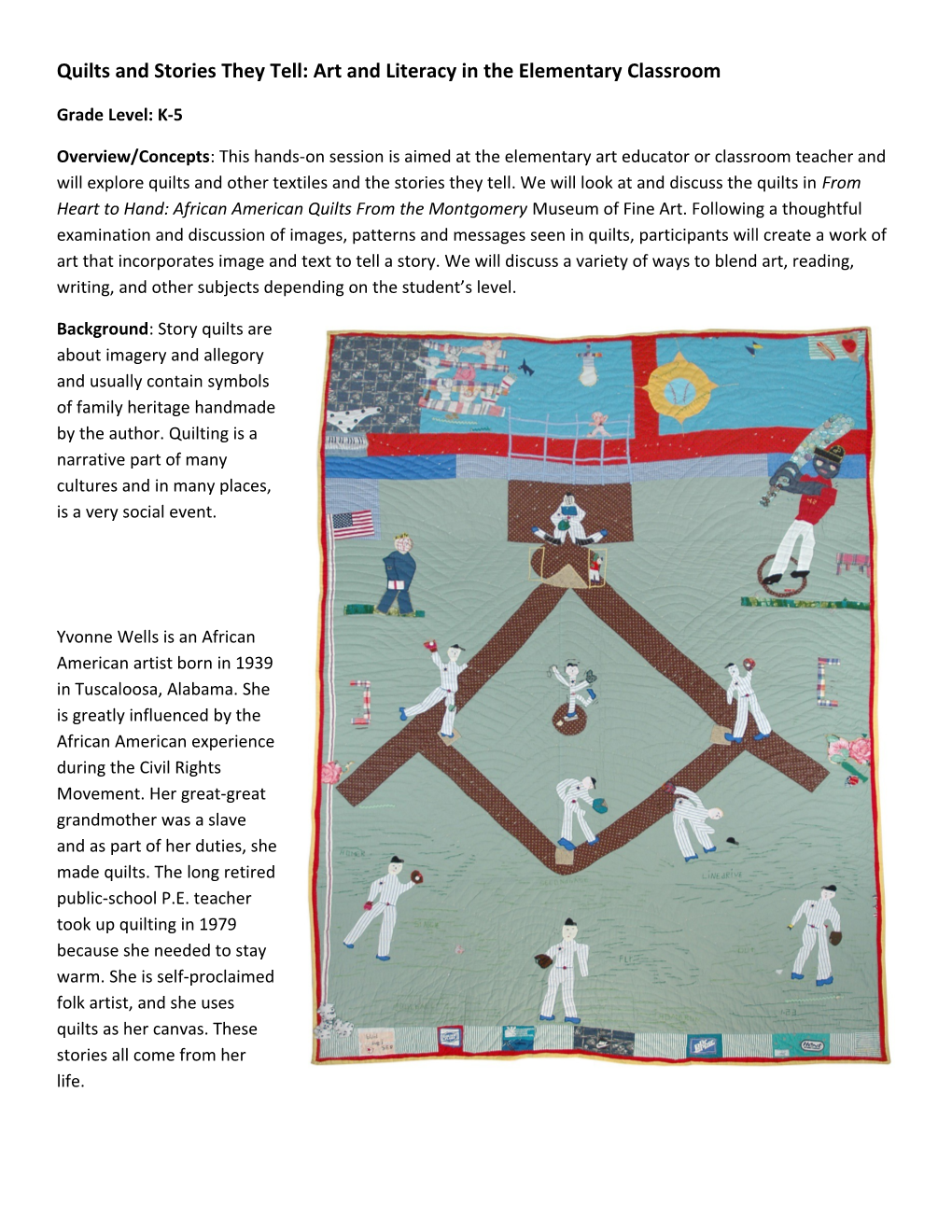 Quilts and Stories They Tell: Art and Literacy in the Elementary Classroom