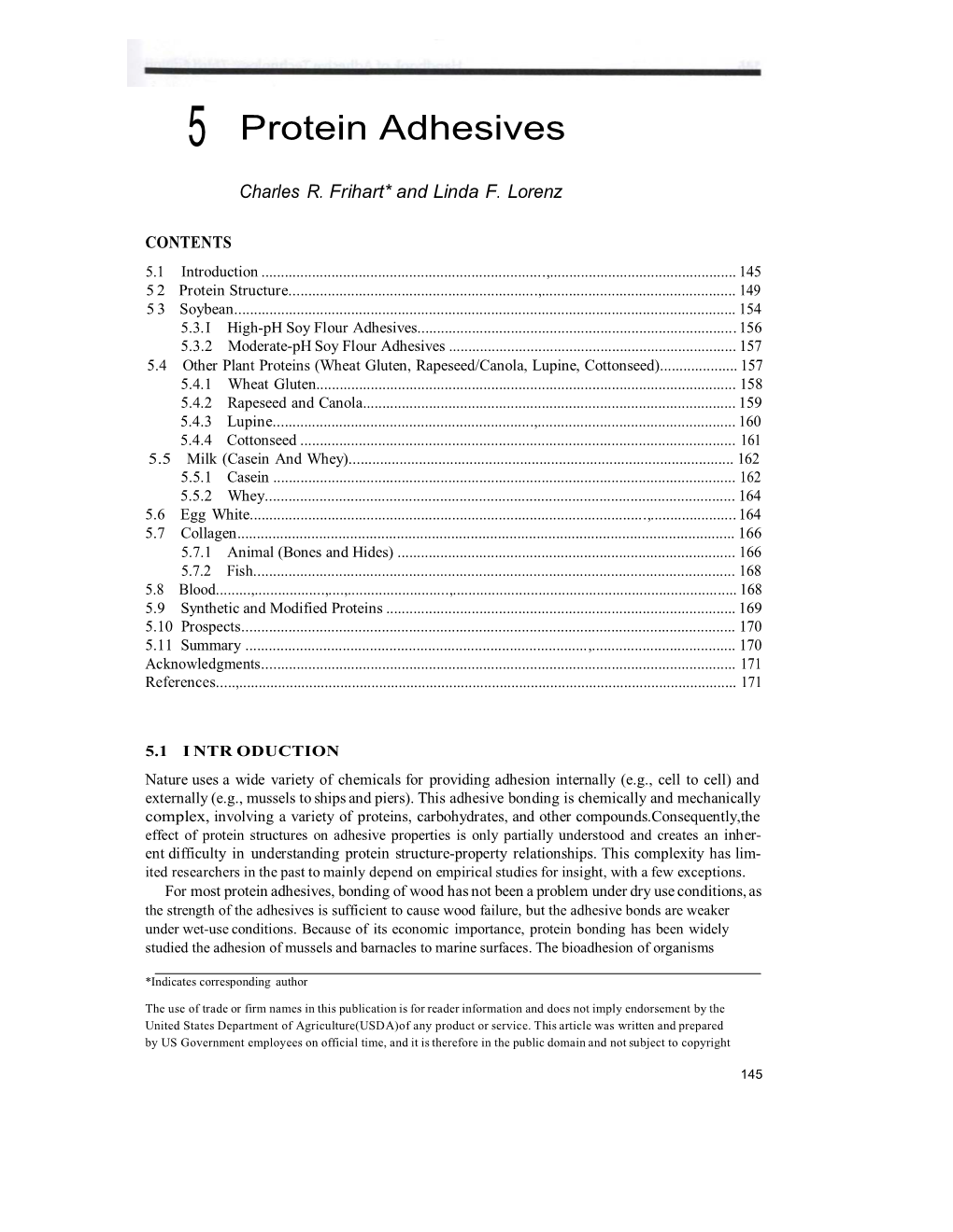 Protein Adhesives Chapter 5