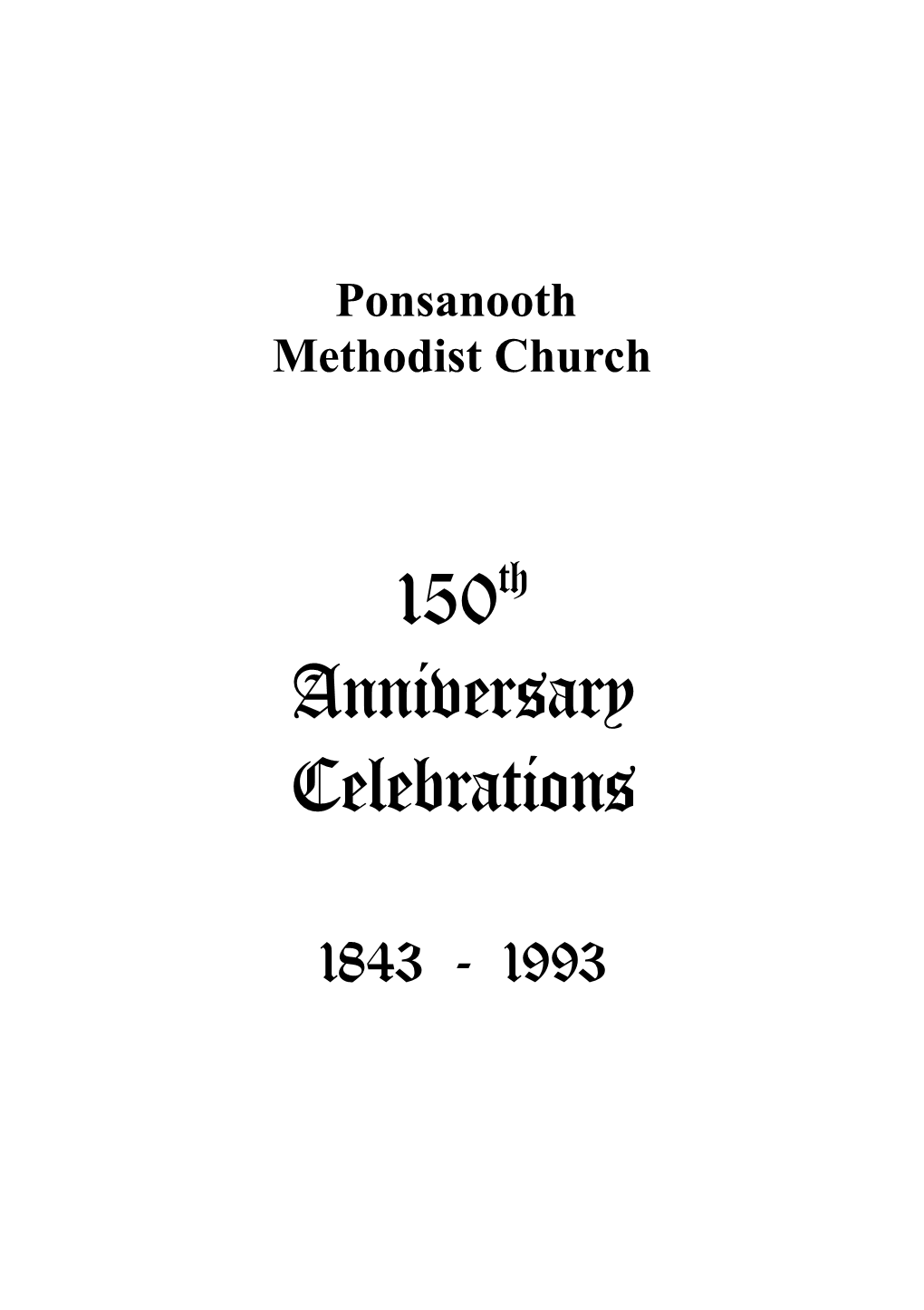 150Th Anniversary Celebrations
