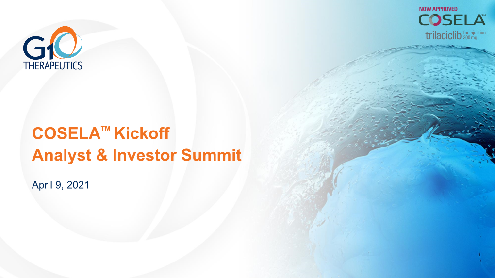 COSELA Kickoff Analyst & Investor Summit Presentation