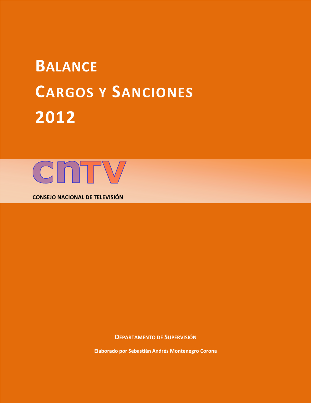 Balance De Cargos Y Sanciones 2012