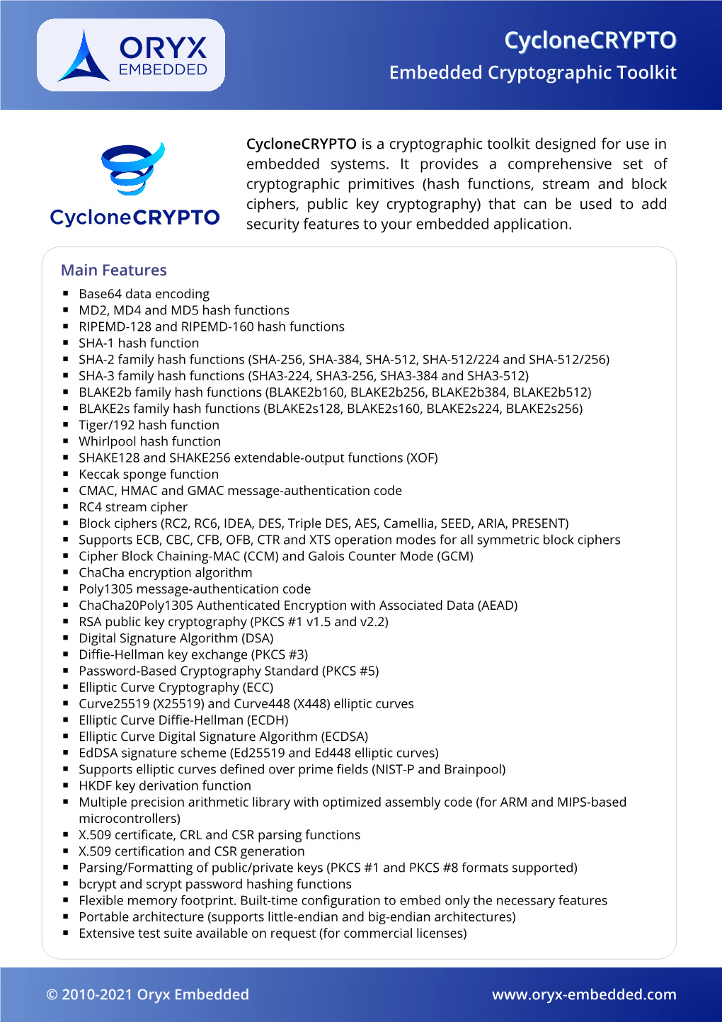 Cyclonecrypto | Embedded Cryptographic Toolkit for ARM