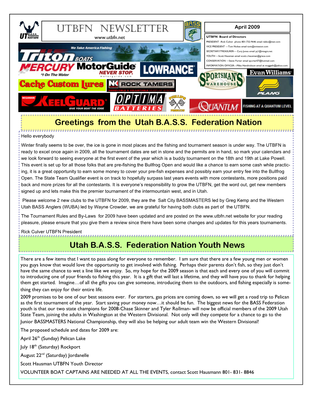 Utbfn Newsletter