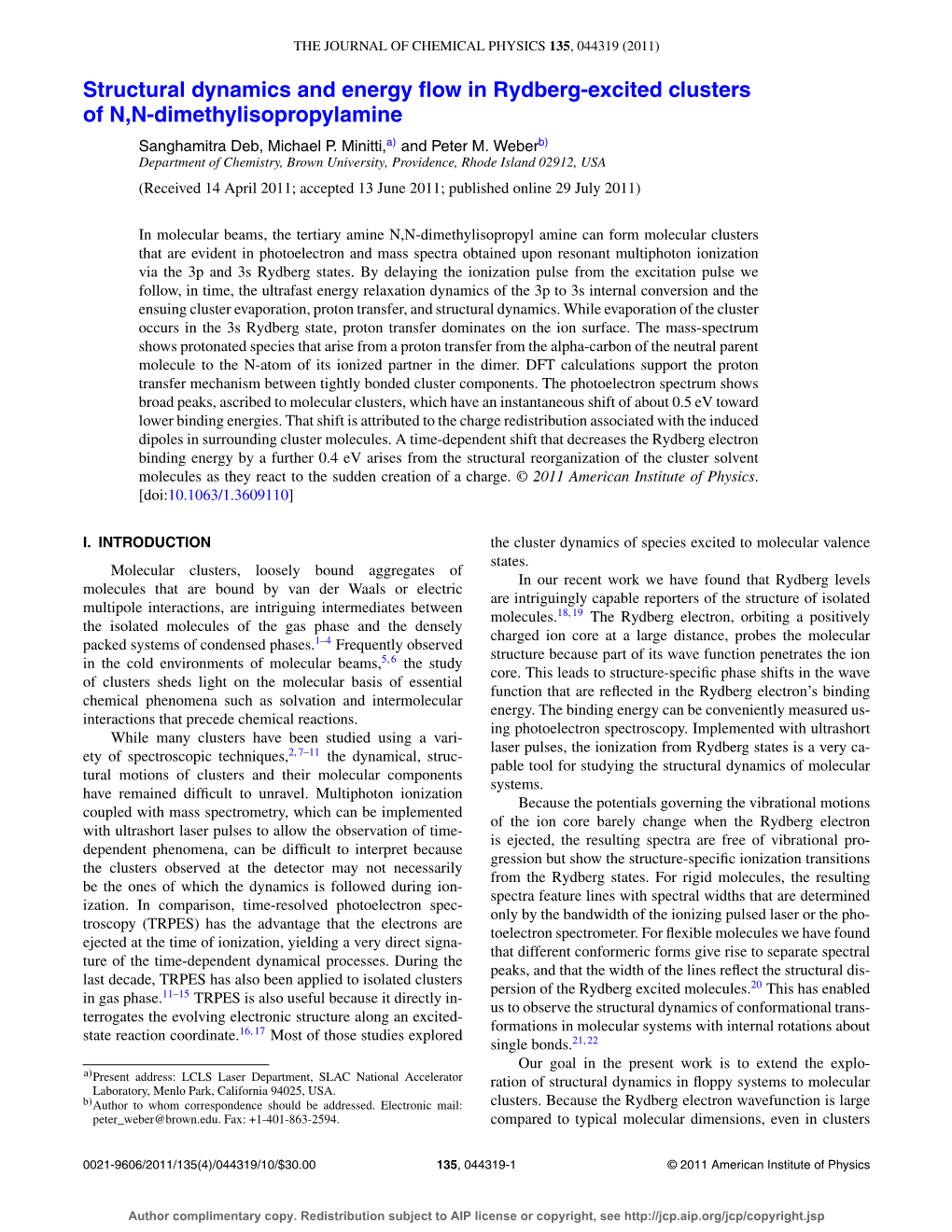 Structural Dynamics and Energy Flow in Rydberg-Excited Clusters of N,N