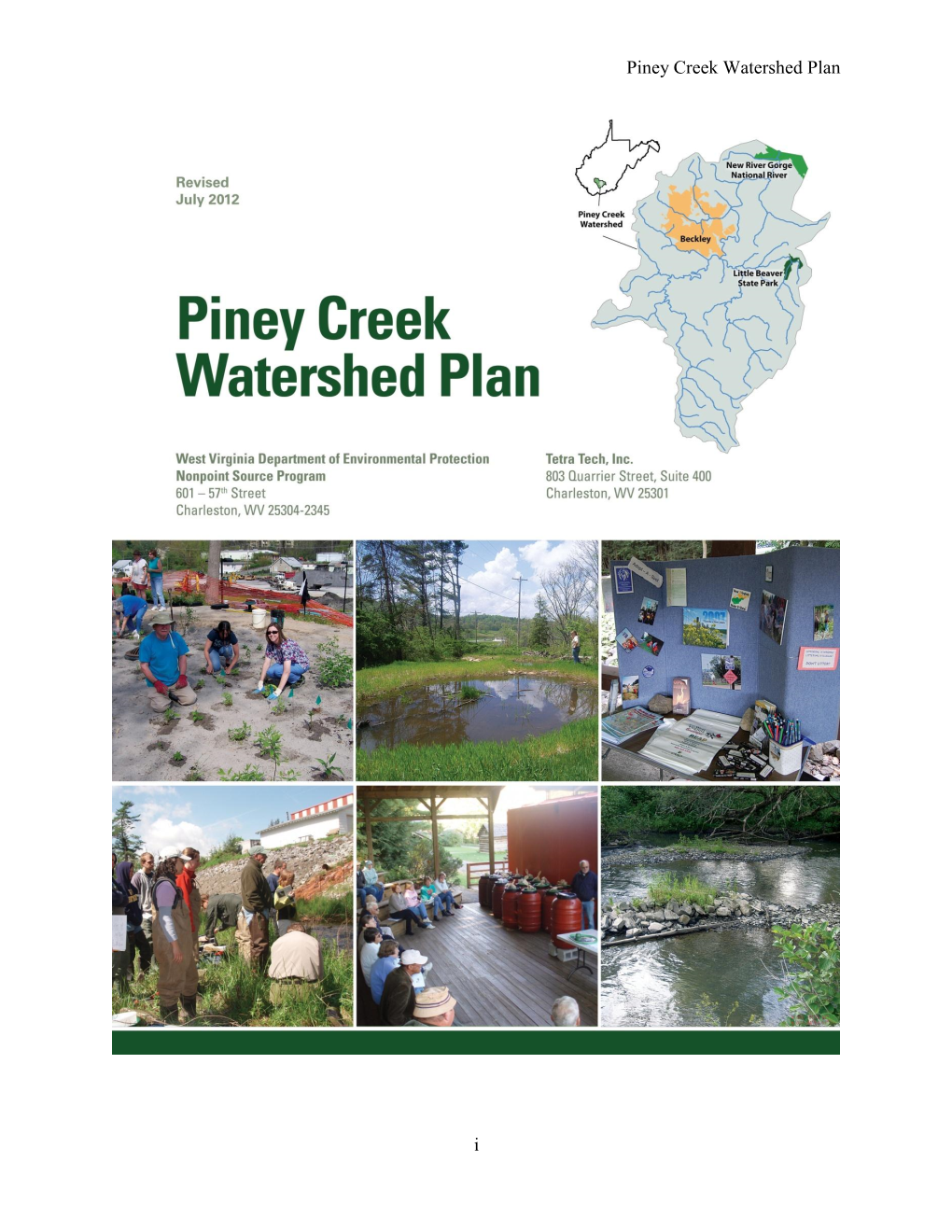 Piney Creek Watershed Plan Included in the Permitting Requirements in Phase II Stormwater Rules