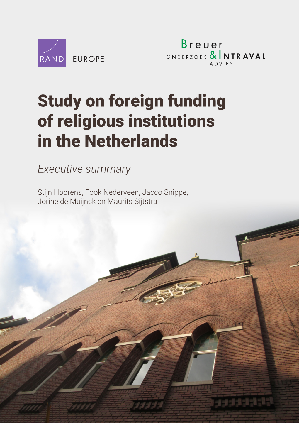 Study on Foreign Funding of Religious Institutions in the Netherlands