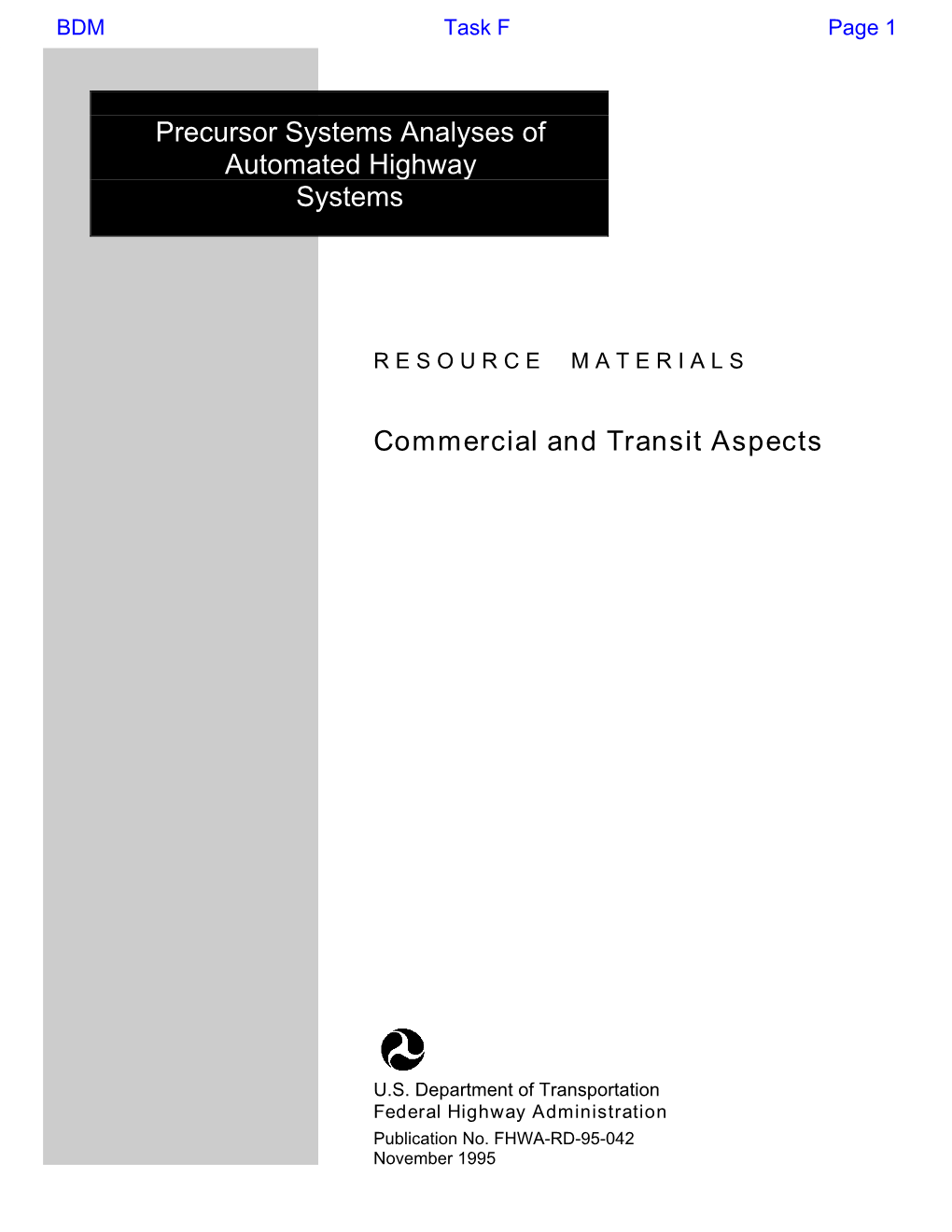 Commercial and Transit Aspects