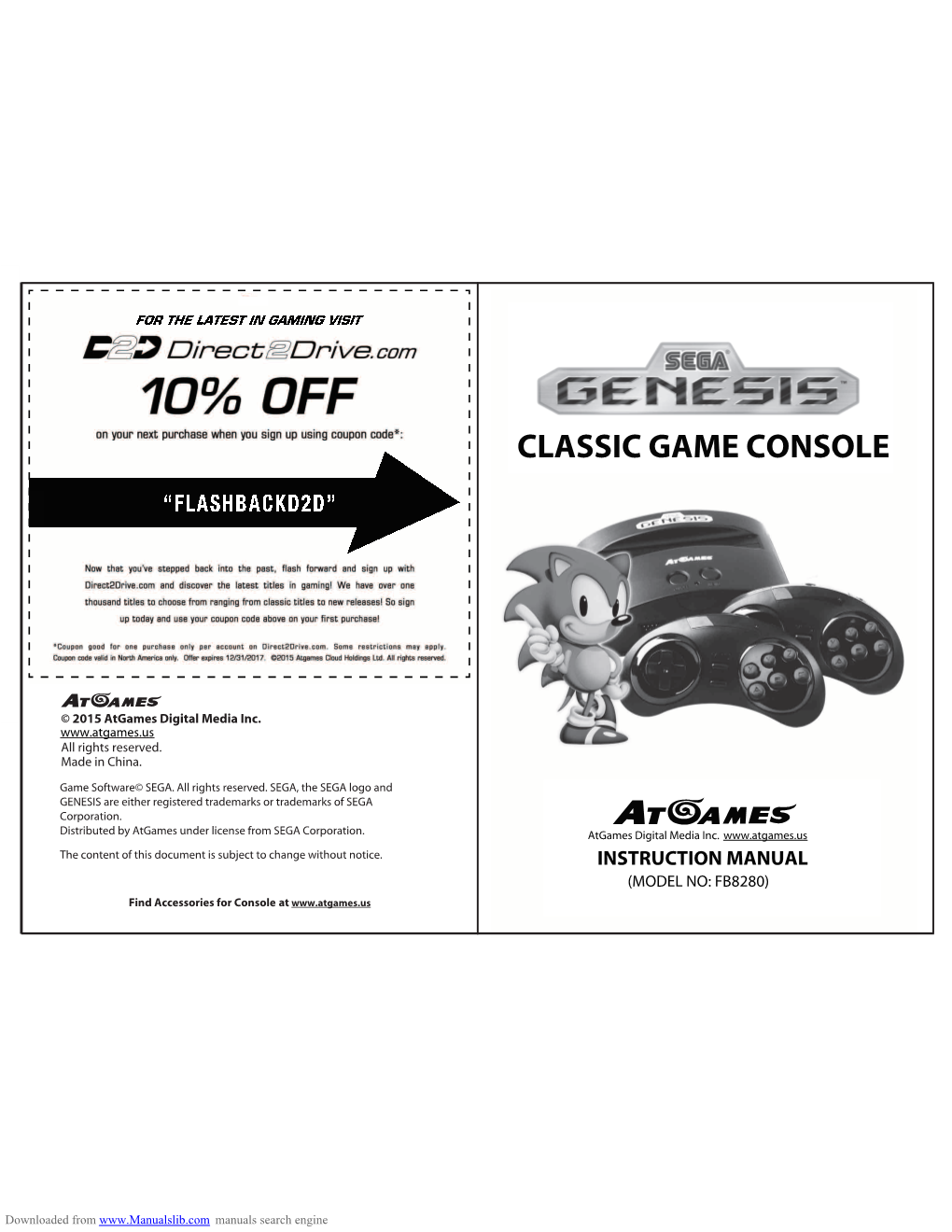 Sega Genesis Instruction Manual.Pdf