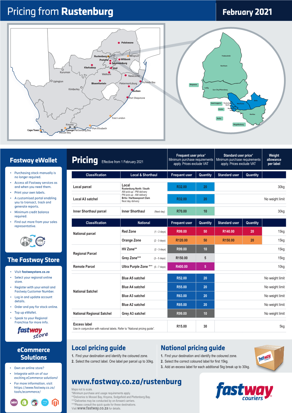 Pricing Fromrustenburg