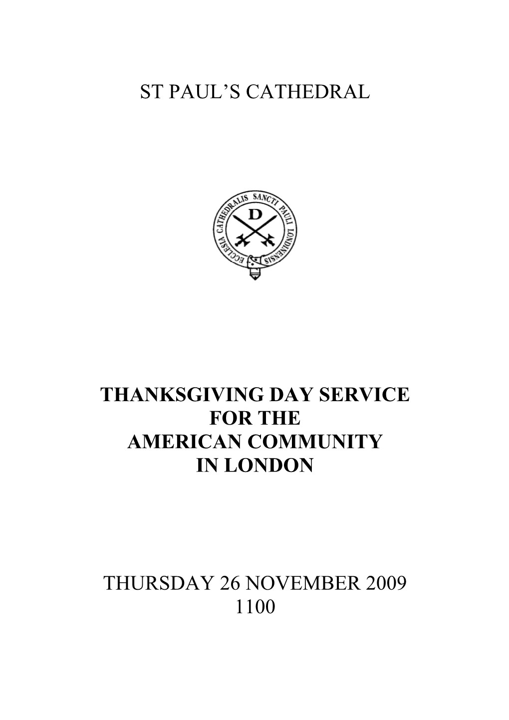 US Thanksgiving 2009