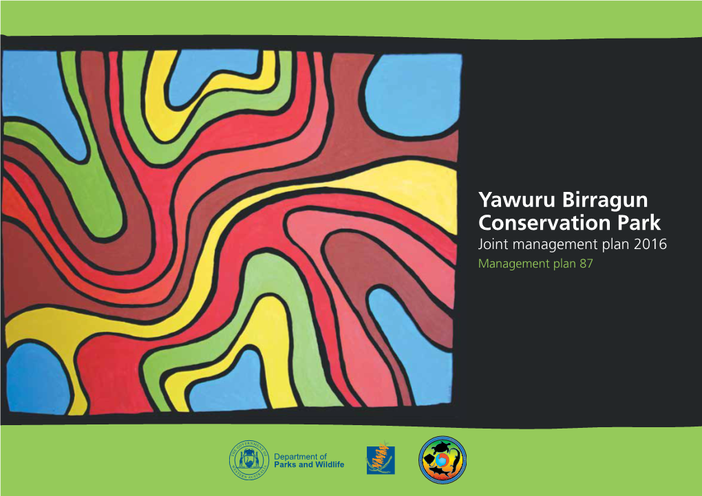 Yawuru Birragun Conservation Park Joint Management Plan 2016 Management Plan 87