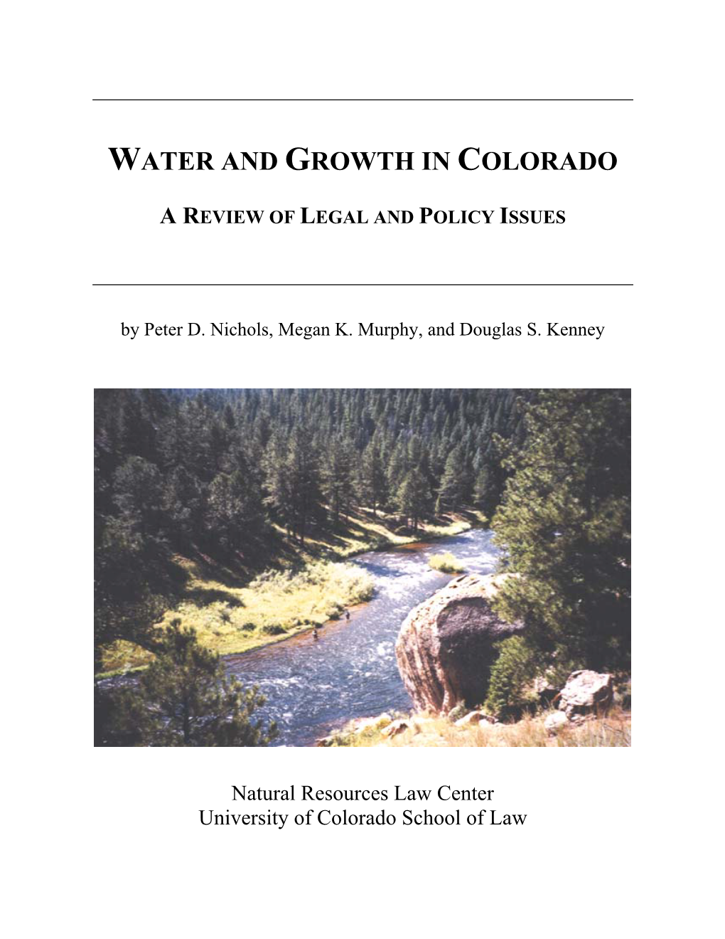 Water and Growth in Colorado