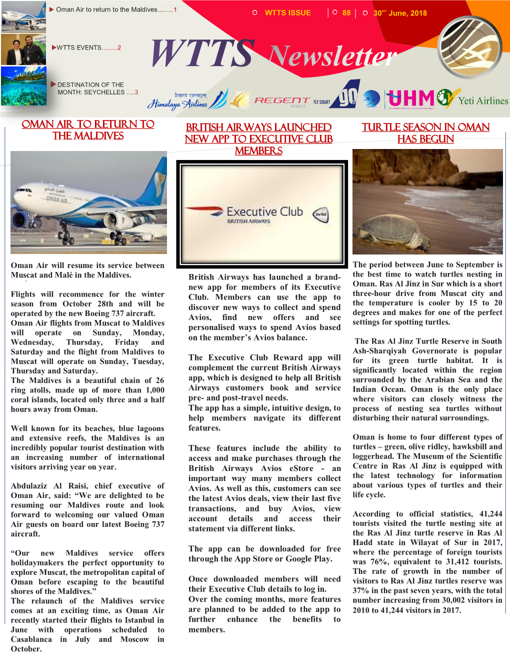OMAN AIR to RETURN to the MALDIVES BRITISH Airways