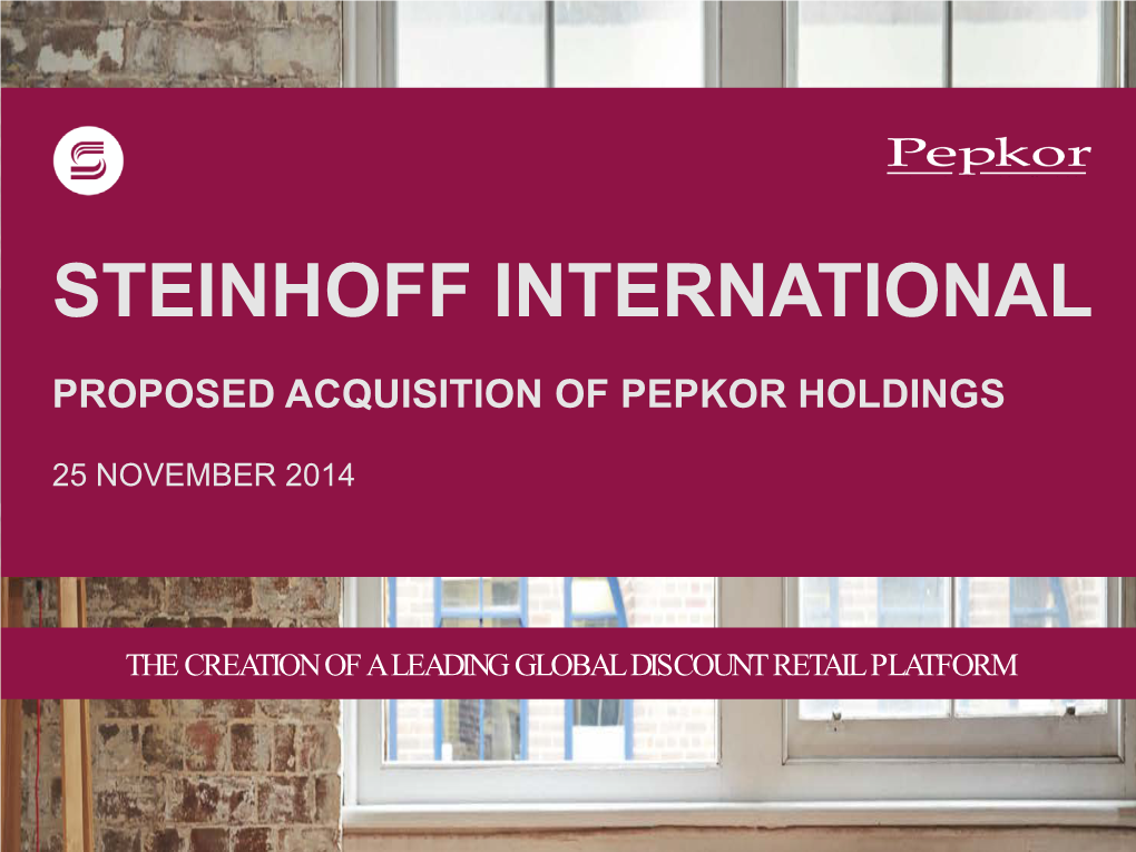 Steinhoff & Pepkor