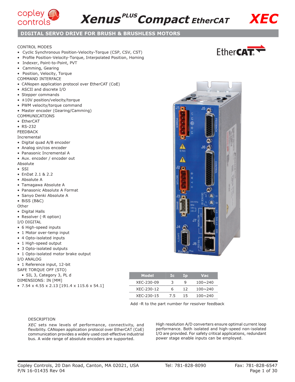 Xenuspluscompact Ethercat