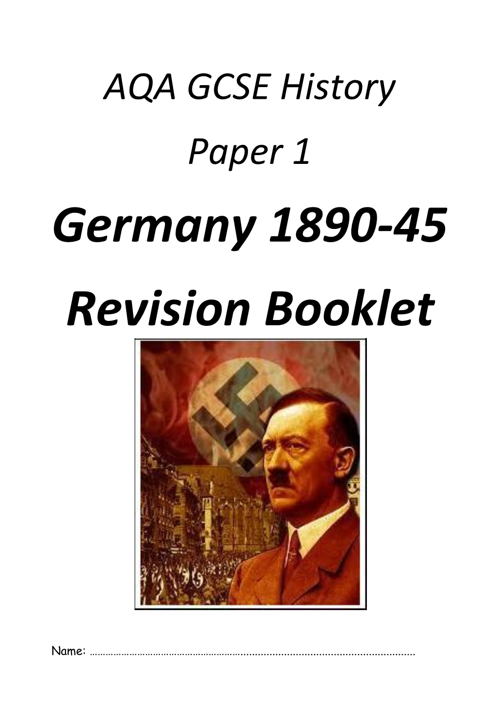 Germany 1890-45 Revision Booklet