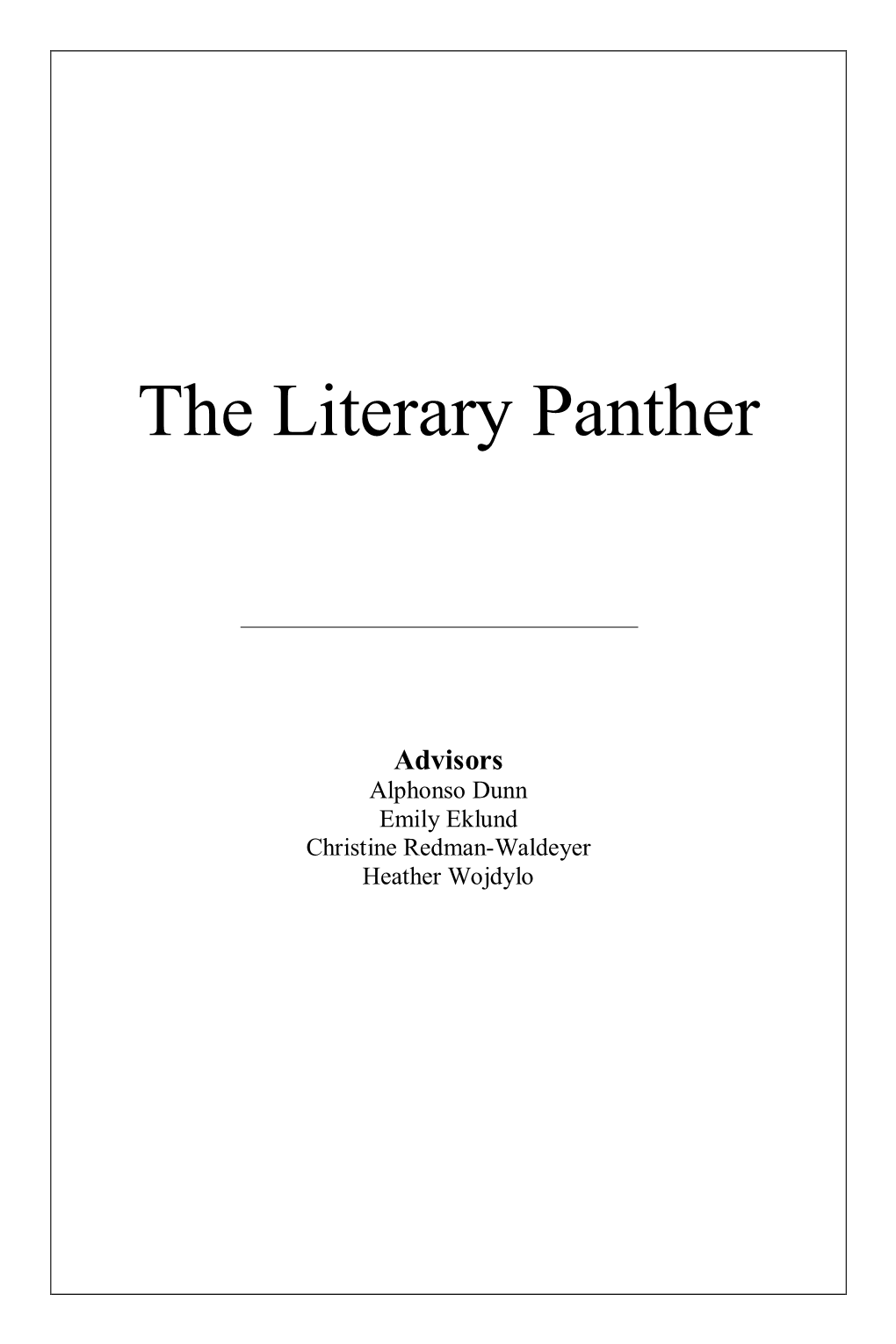 The Literary Panther