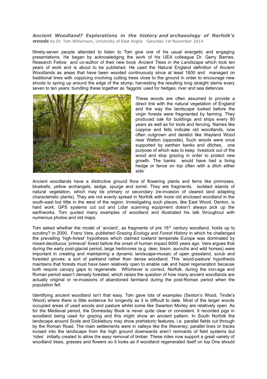 Ancient Woodland? Explorations in the History and Archaeology of Norfolk's Woods by Dr