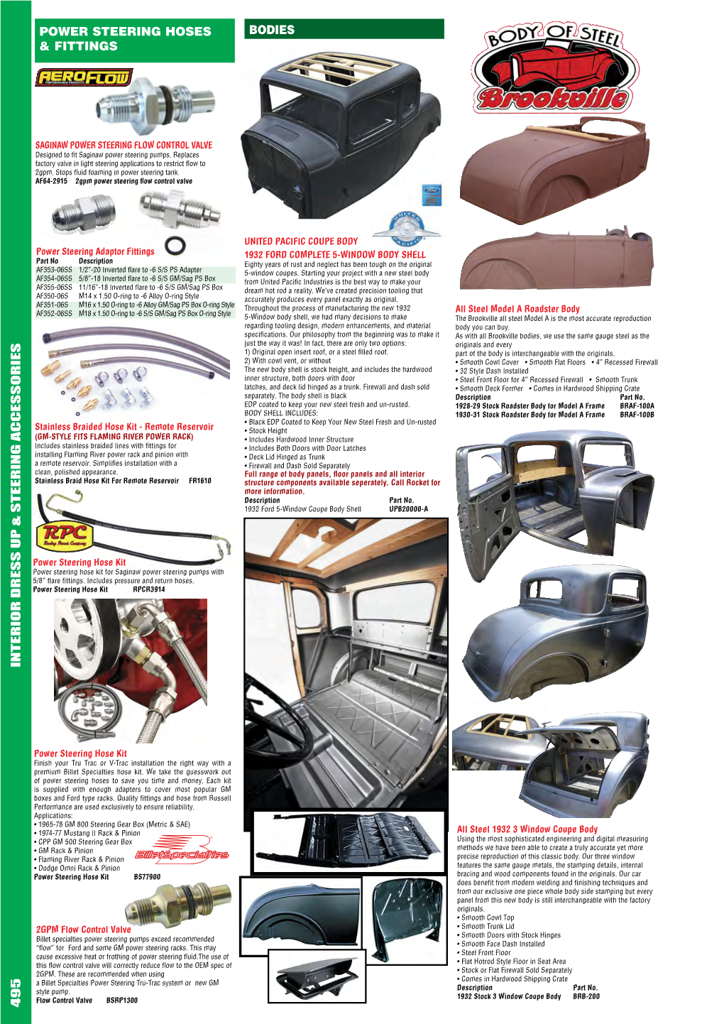 INTERIOR DRESS up & STEERING ACCESSORIES 495 Bodies