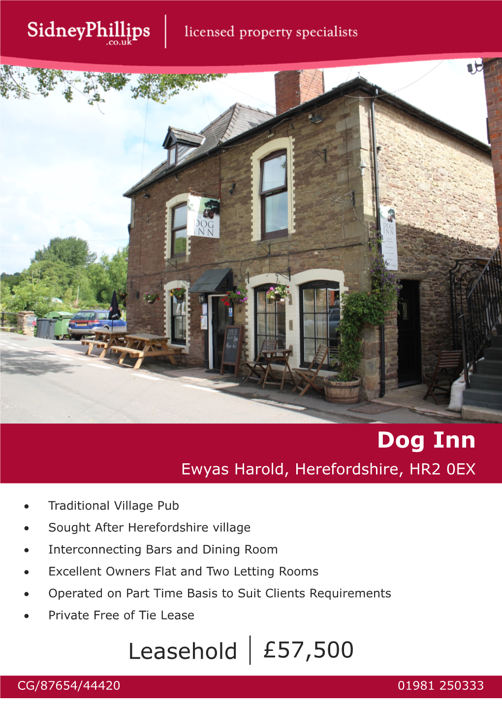 Dog Inn Ewyas Harold, Herefordshire, HR2 0EX