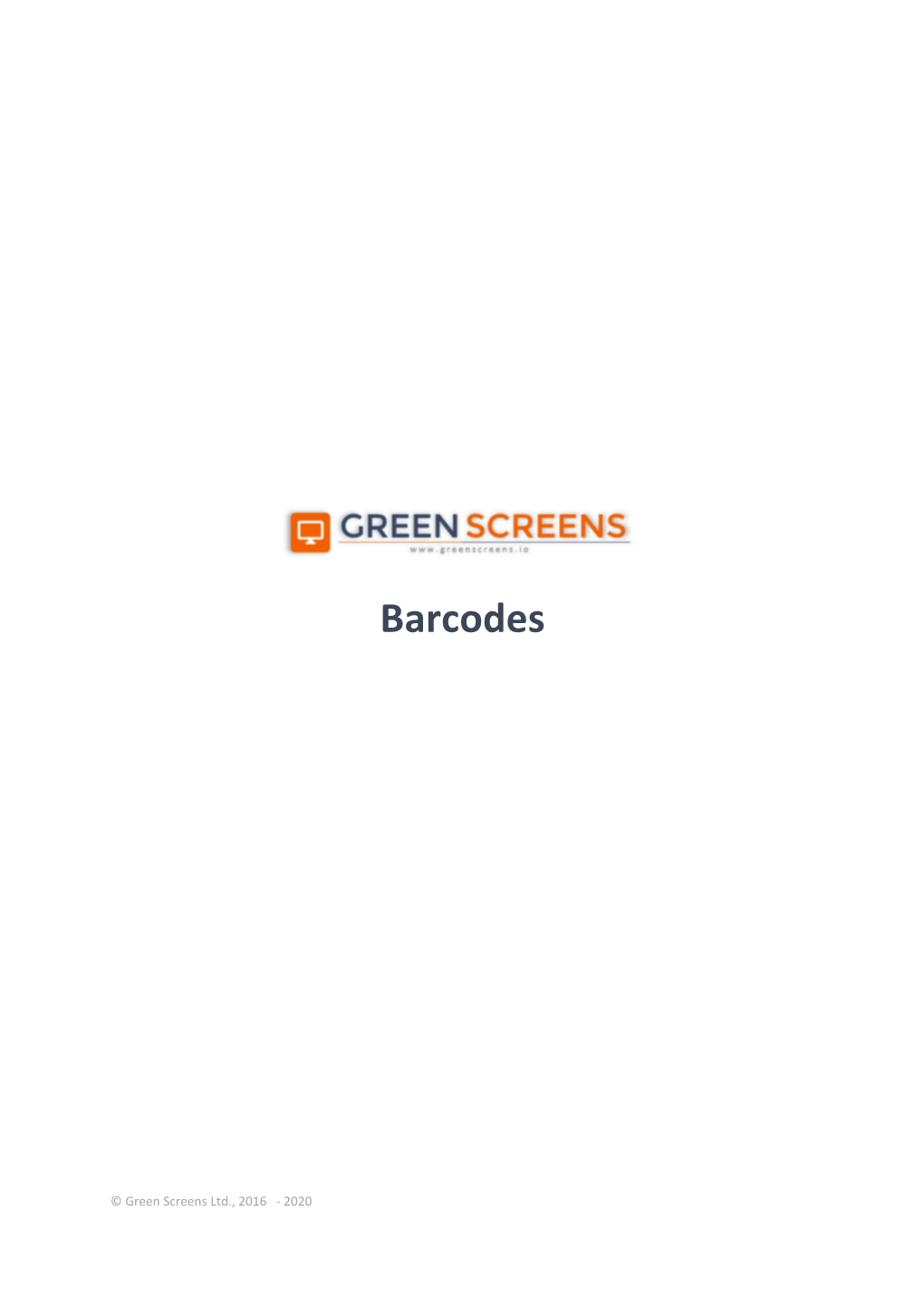 GREENSCREENS BARCODES | Barcodes