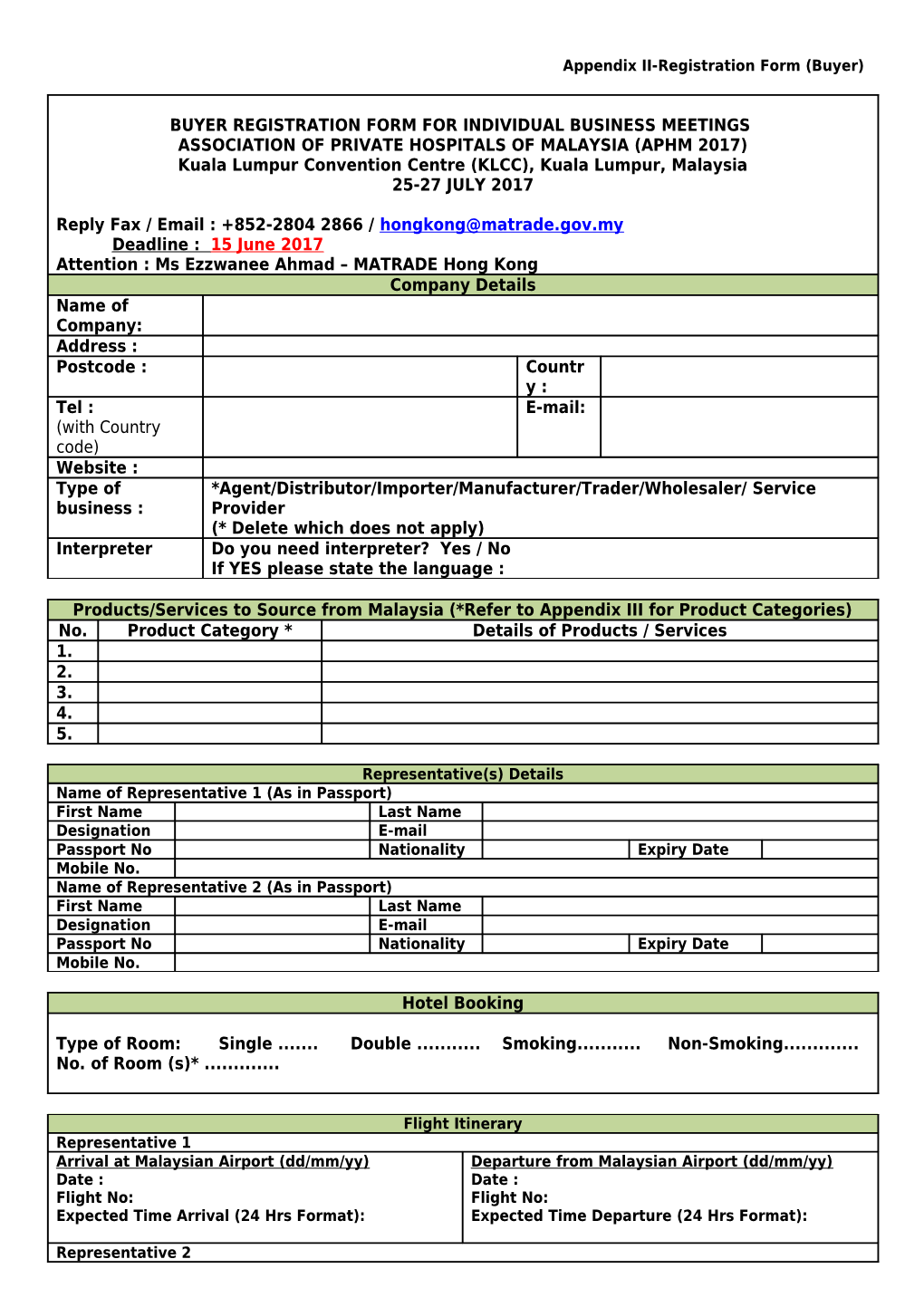 Appendix 2- Registration Form