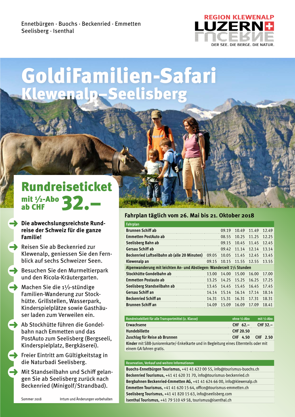 Goldifamilien-Safari Klewenalp–Seelisberg